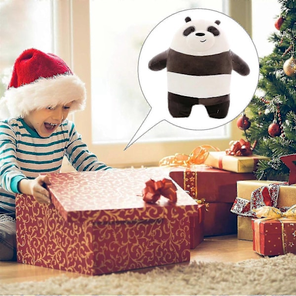 Vi Bare Bjørner Kosedyr Isbjørn Panda Grizzly Myke Plysjleker Kawaii Plysjdyr for Gutter Jenter Barn-e-Perfet White Black Stand 25cm