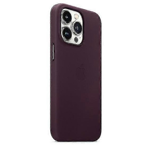 Läderfodral Kompatibelt med Iphone 13 Pro Läderfodral med Magsafe-Perfekt Dark Cherry