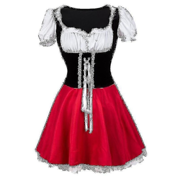 Xs-6xl Deluxe Voksen Lille Rød Hætte Kostume med Kappe Kvinder Forklædning Halloween Fest Prinsesse Flot Kjole -QH-Perfet XL-Red Riding Hood