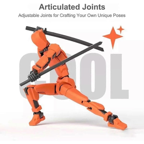 Dummy13 Magnetisk Action Figur Sæt, 3D Magnetisk Action Figur Sæt - Perfekt Orange Black