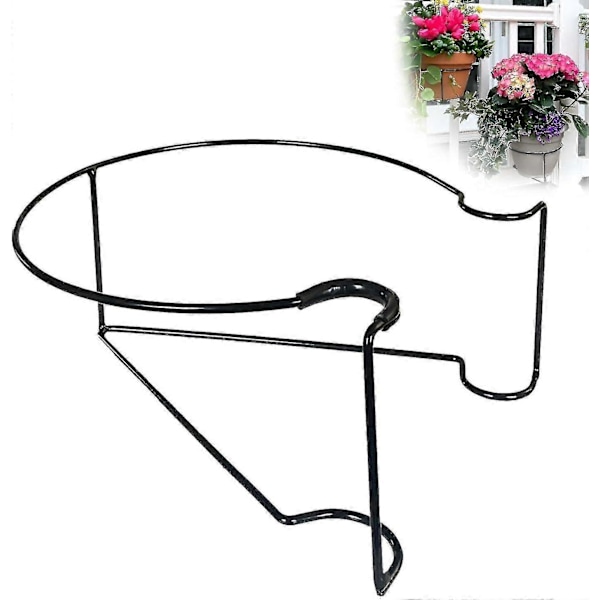 Flydende Have Rækværk Plantekasse Hylde, Metalfælder til Blomsterpotter på Lodret Rækværkshegn, Altan Trappe Plantestativ - Perfekt 1pcs