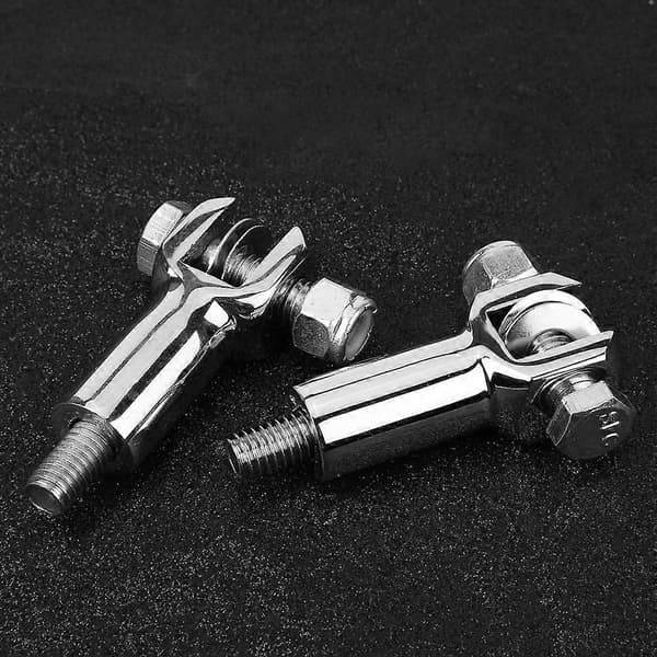 1 par passagerarfotpinnar stöd fäste gaffel kit kompatibelt med Softail 2000-2006 Silver-Perfet