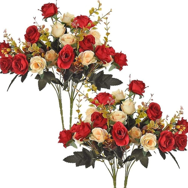 Kunstige roser Silke Flower Plant Dekoration Of Christmas 12 st