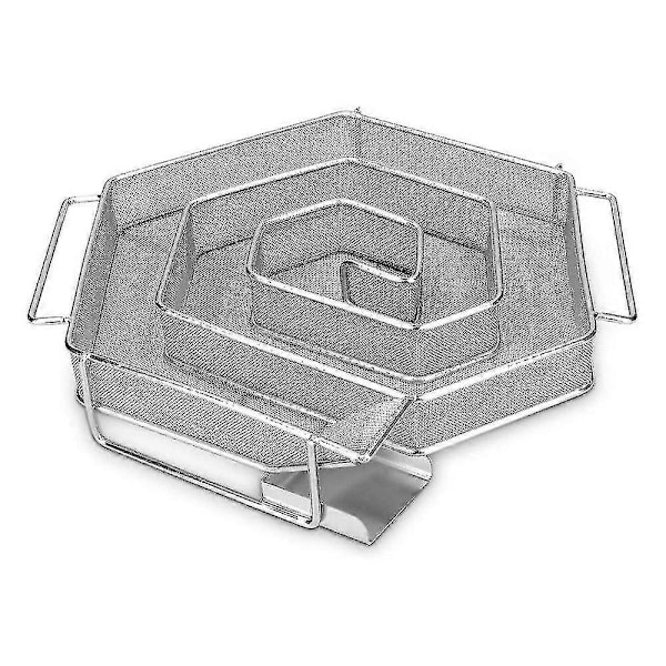 Røgsgenerator i rustfrit stål - 21X18X5Cm - Spiral Sparbrand Røgsgenerator - Perfet