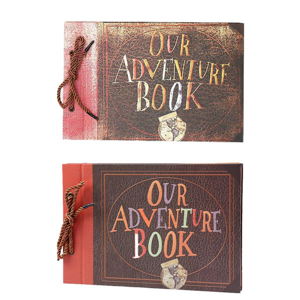 Adventure Book Up Scrapbook Fotoalbum Gör-det-själv-minne Scrapbook Hårt pärm Cover presenter för män Pojkvän - Perfet Retro