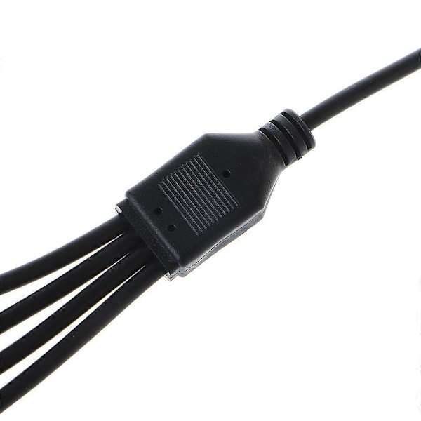 Tietokoneen emolevyn 5V 3-napainen 12V 4-napainen AURA RGB-tuulettimeen liitäntä - Perfet Female head One part two