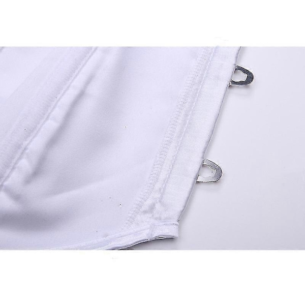 Mimigo Naisten Bustier-Korsetti Yläosa Seksikäs Alusvaatesetti Musta Satiini Vyötärön Kiristäjä-Täydellinen 4XL WHITE