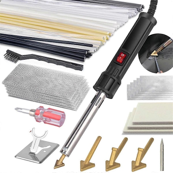 150W 3-i-1 Plastiksvejser, Plastiksvejsekit, Loddespidser Plastiksvejserkit til DIY, Kofanger K-Perfet