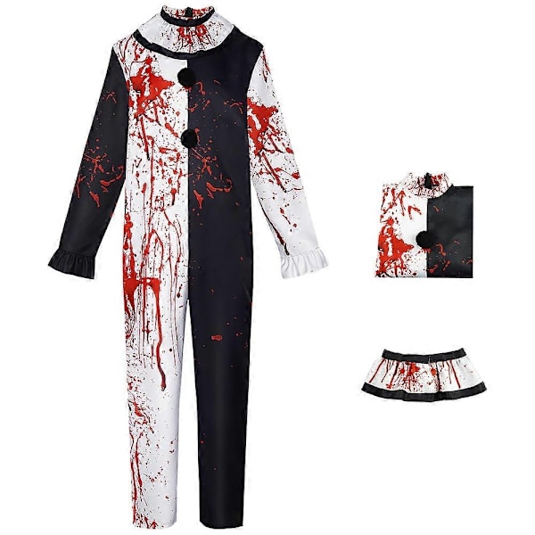 Terrifier 2 Art the Clown Cosplay Blodplettet Jumpsuit Voksen Unisex Halloween Karneval Kostume Dragt Fancy Dress-Perfet Men M