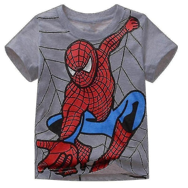 Perfekta barn Pojkar kortärmad T-shirt Marvel Superhero Summer Tee Tops S - Perfet Gray