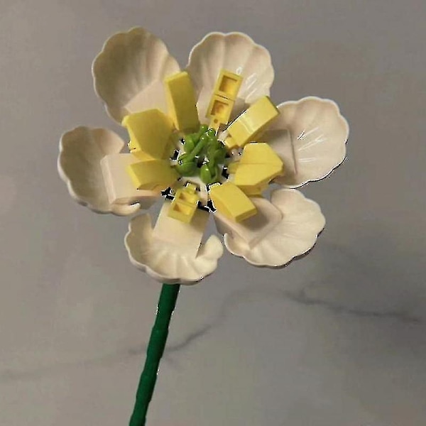 Romantisk Blomsterbuket Byggeklodser Legetøj DIY Hjem Dekoration Pottet Illustration - Perfekt Jasmine