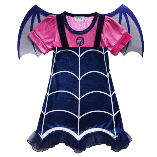 Girls Vampire Halloween Costume Dress and Pannband party cosplay 140 100