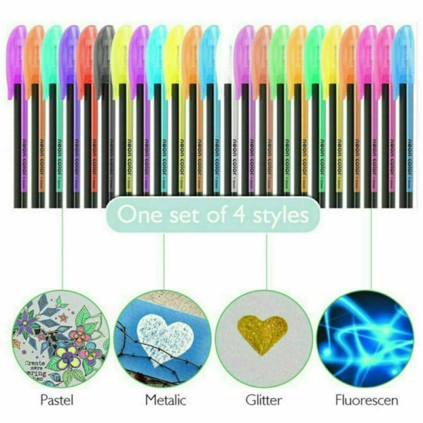 12/16/18/24/36/48st Gel Pen Set Marker Pen Pastell - Perfet