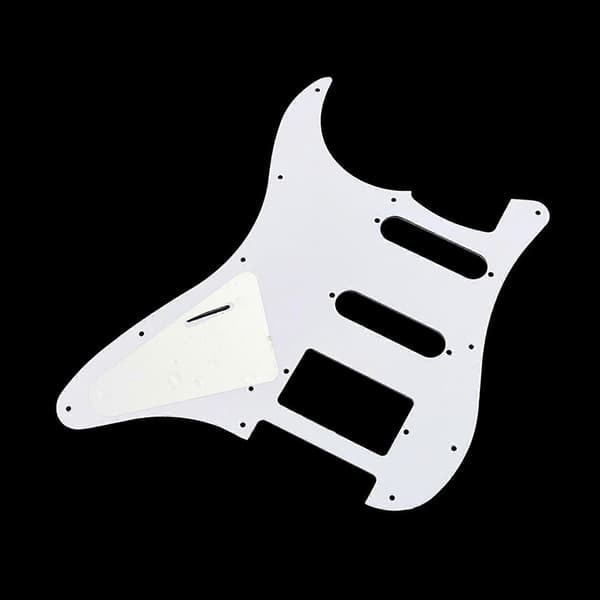 Flerfärgad 11-håls SSH Gitarrplektrumskydd Reptålig Platt Kompatibel med ST SQ Elgitarrer 3-lagers SSH Gitarrplektrumskydd Gitarrdelar-Perfekt magma
