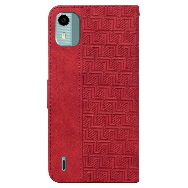 präglad phone case för Nokia C12 - Perfet Red