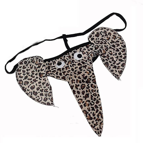 Män Nyhet Elefant G-string Trosor Tangor Kalsonger Underkläder Underkläder-Perfet Leopard 0