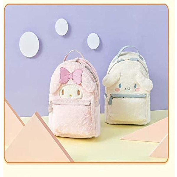 Reppu, my Melody Backpack Cinnamoroll Laukku Söpö sarjakuvahahmo koululaukku Vaaleanpunainen pehmonukke olkalaukku (valkoinen 1kpl) - Perfet