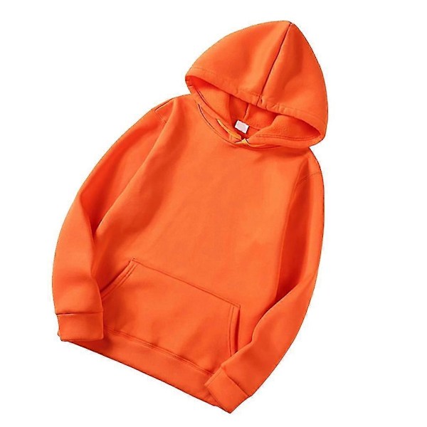 Unisex Bomuldstrøje med Snørehætte - Perfekt Orange L