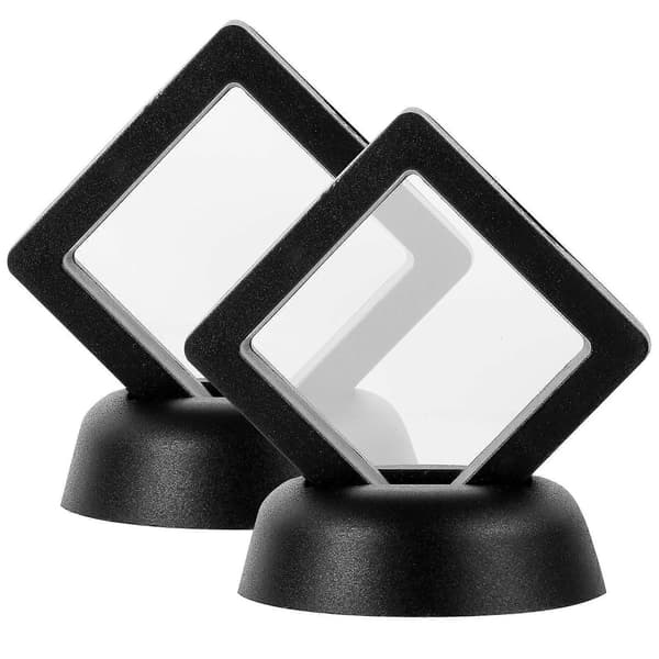 2 stk. Klar Displayboks Klar Displaystand Medalje Display Case Form Display 3D Flydende Ramme Display Holder Stande Mønt Etui-Perfet