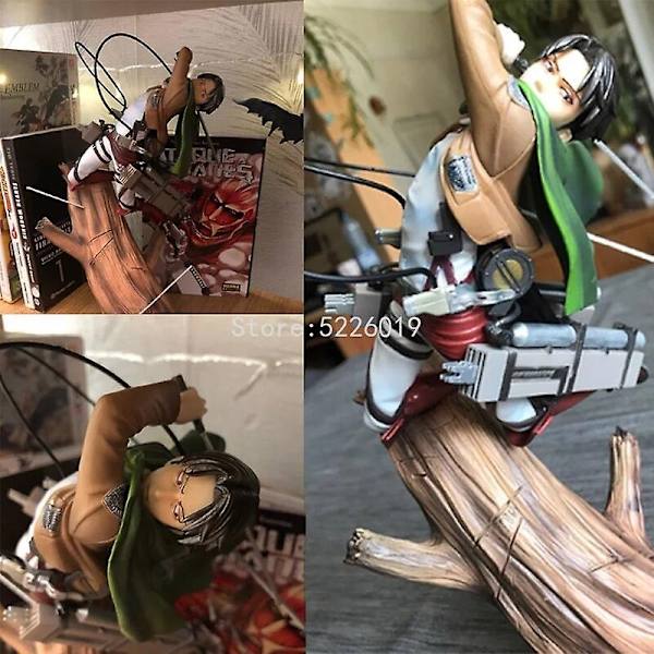 Attack On Titan Anime Figur Artfx J Action Figur Rival Figur 417# 375# Eren Yeager 390# Levi Figurine Toys- Perfet 390 No Retail Box