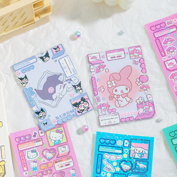 Nye Sanrio Cinnamoroll Melody e Hand Account Stickers Diy - Perfet A1