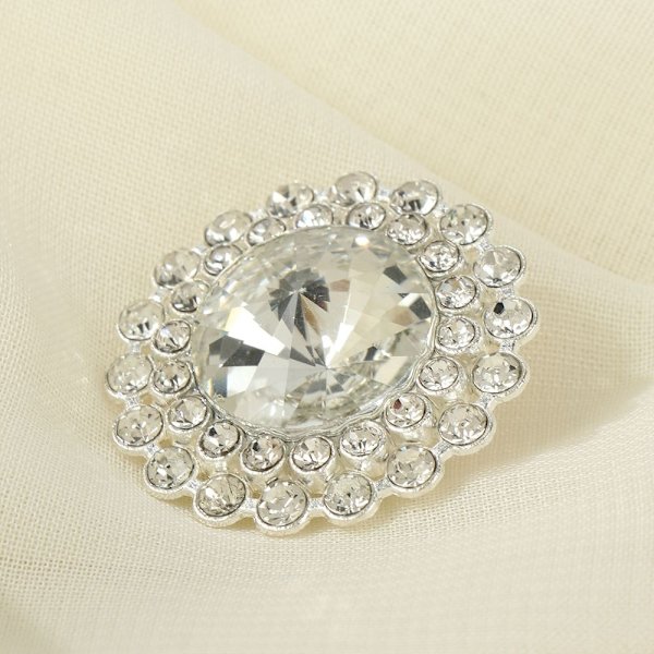 10 stk/sæt metal rhinestone knapper skjorte knapper 25MM - Perfet