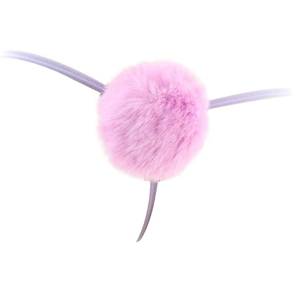 Kaise Sexet G-strengstrusse til Kvinder Sød Kaninhale G-streng Pelsbold Bikini T-Back Cosplay Undertøj Festkostume Gave-Perfekt Purple