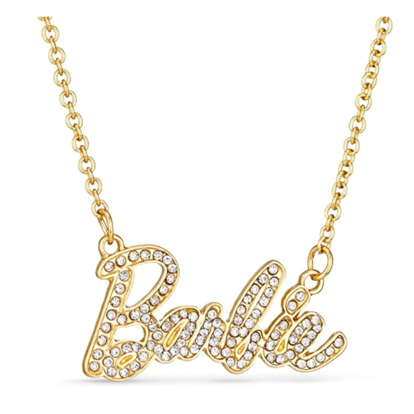 Barbie Crystal Script logotyp halsband-perfet Gold