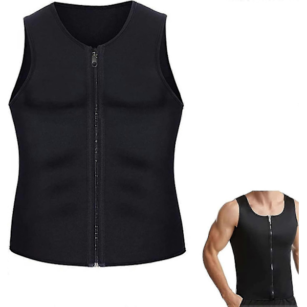 Gynecomastia-paineliivi vetoketjulla, Kompressiopaita miehille, Kompressioaluspaita miehille G-Perfet Black M