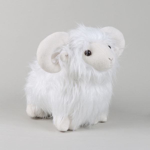 Highland Sheep Scottish highland ull leketøy imitert sauedukke - Perfet white