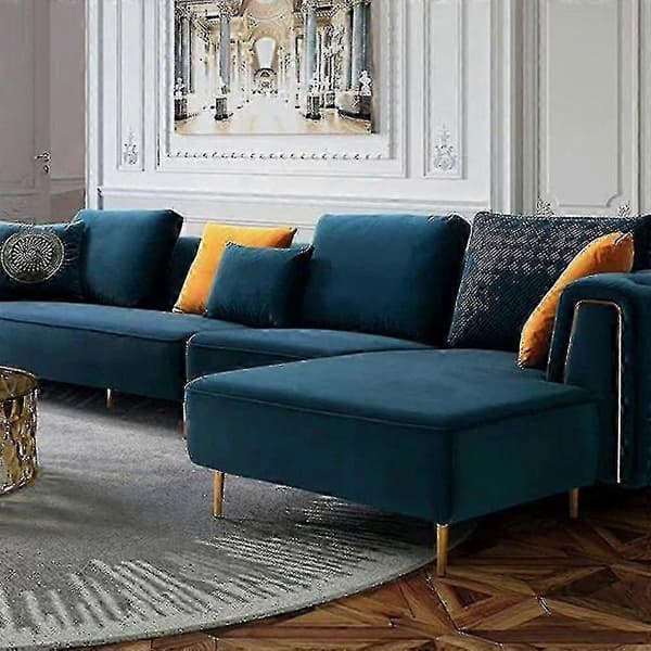 Møbelben sæt med 4 til sofa, bord, skab og sengebord med lige metaldesign - Perfet Black 15cm