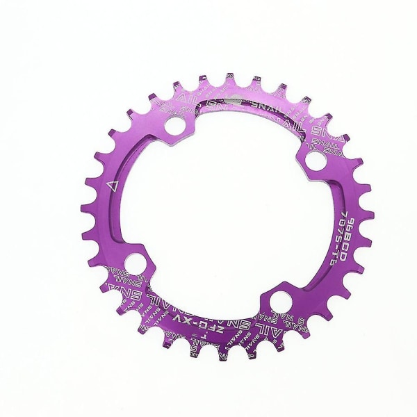 Sneglekjedering 96bcd Rund for Alivio 30 32t 34t 36t 38t Tooth Single Sprocket Mtb terrengsykkel 96 Bcd M4000 M4050 purple 36T