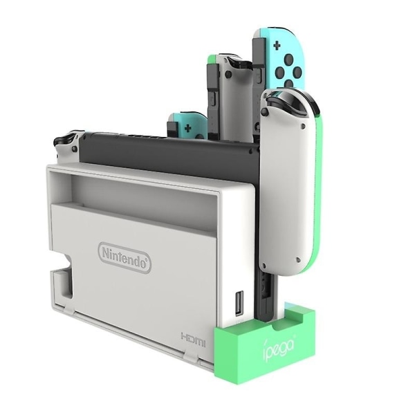 IPEGA Nintendo Switch JoyCon 4 Slots -lataustelakointiasemalle peliohjaimen laturi Indicatolla (FMY) - Perfet