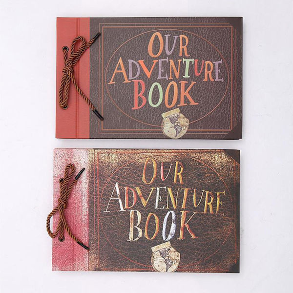 Adventure Book Up Scrapbook Fotoalbum Gör-det-själv-minne Scrapbook Hårt pärm Cover presenter för män Pojkvän - Perfet Retro