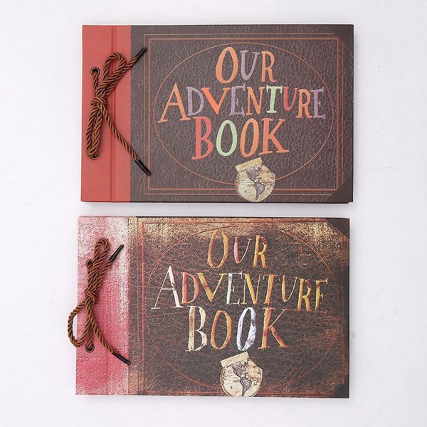 Eventyr Book Up Scrapbook Fotoalbum DIY Memory Scrapbook Hard Cover Jubileumssparegaver til menn Kjæreste - Perfet Retro