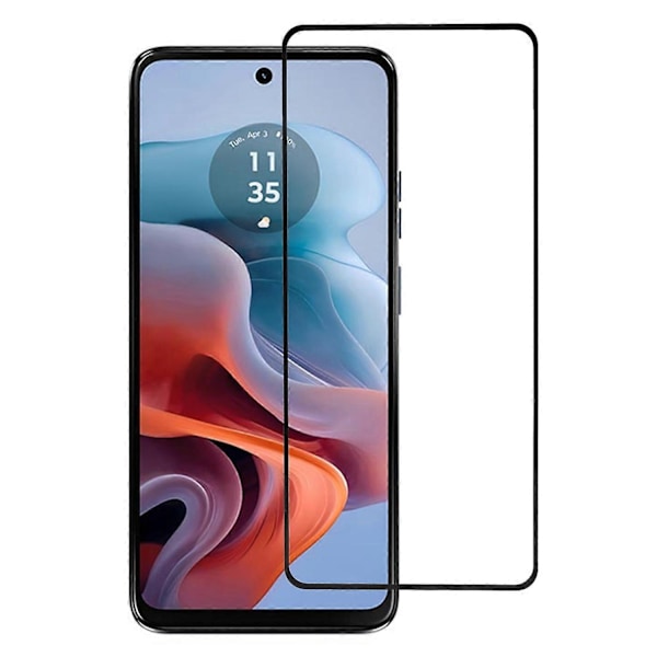 Yhteensopiva Motorola Moto G45 5G/G34 5G karkaistu lasi näytönsuoja silkkipainatus erittäin kirkas-Perfet