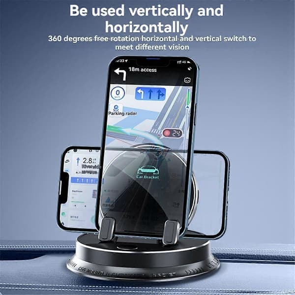 Instrumentbräda Biltelefonhållare 360° Rotation Silikon Telefonfäste - Perfekt