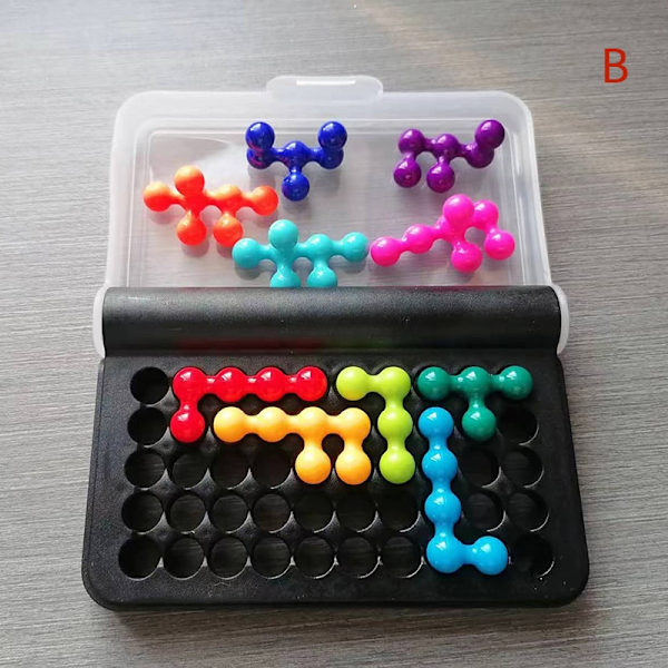 Challenges IQ 3D Puslespill Klassisk Pyramideplate Perle Logisk Min - Perfekt Black B