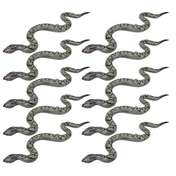 10 oppblåsbare slangeleker Horror Snake Garden Yard Pool Party Supplies - Perfet