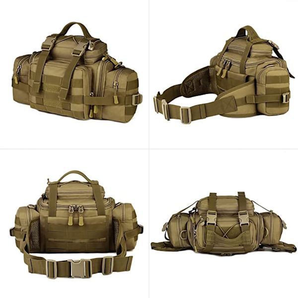 Tactical Waist Bag, Vanntett Tactical Messenger - Perfet brown