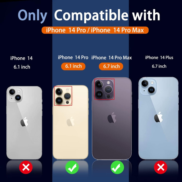 [3+3 Pack] til Iphone 14 Pro & Iphone 14 Pro Max kamera - Perfekt