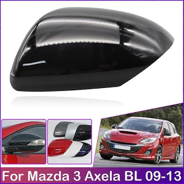 Bildele Bakspejlsdæksel Kompatibel med Mazda 3 Axela BL 2009 2010 2011 2012 2013 Sidespejlsdæksel Hus Låg Malet-Perfekt Blue2 LH
