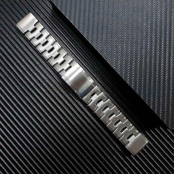 Hurtigmontering Titanium + Rustfrit Stål Rem til Garmin Fenix 7x 7/6 6x Pro 5x Plus Rem Marq/enduro Bælte Armbånd - Sort - Perfet Silver 26mm