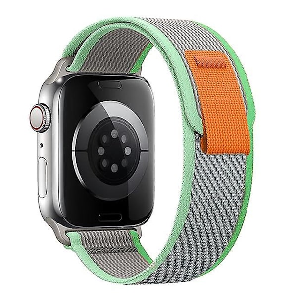 Lämplig för Trail Loop Strap för Apple Watch Band Ultra 8 7 6 5 3 Watch 49mm 45mm 40mm 44mm 41mm 42mm 38mm Nylon Correa Armband Iwatch Series Watch Green fruit green 42mm 44mm 45mm 49mm