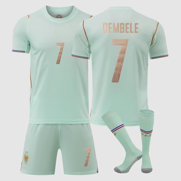 VM 2026 Frankrig Udebanesæt (inklusive trøje og strømper) Nr. 7 Ousmane Dembélé No.7 DEMBELE 28