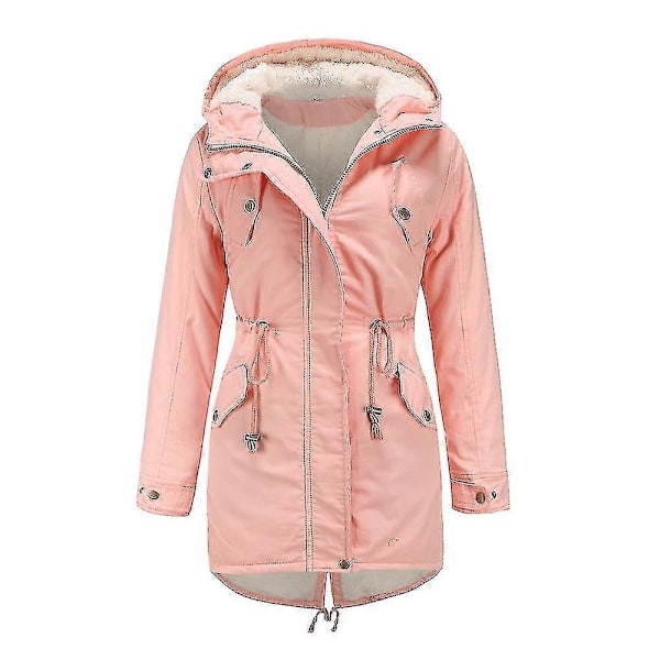 Parka för kvinnor - Tjock vadderad jacka - Perfet Pink XL