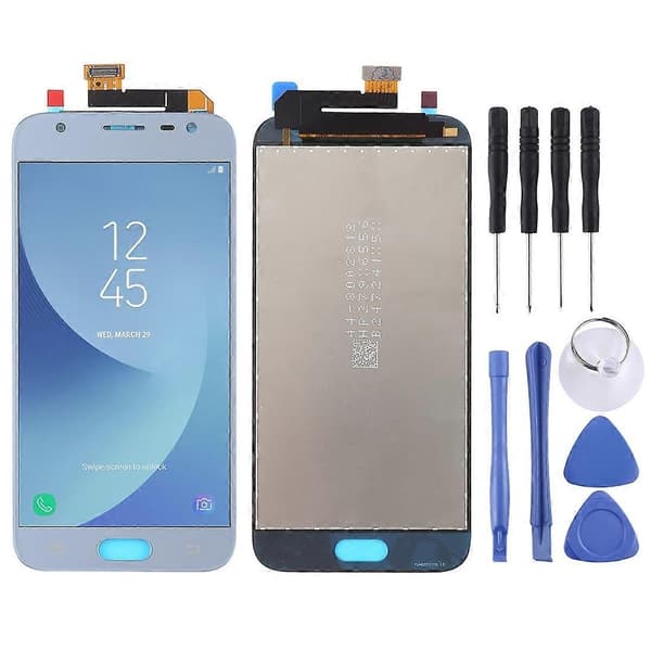 LCD-skærm til Galaxy J3, J330F/DS, J330G/DS med Digitizer Fuld Samling - Perfekt Blue