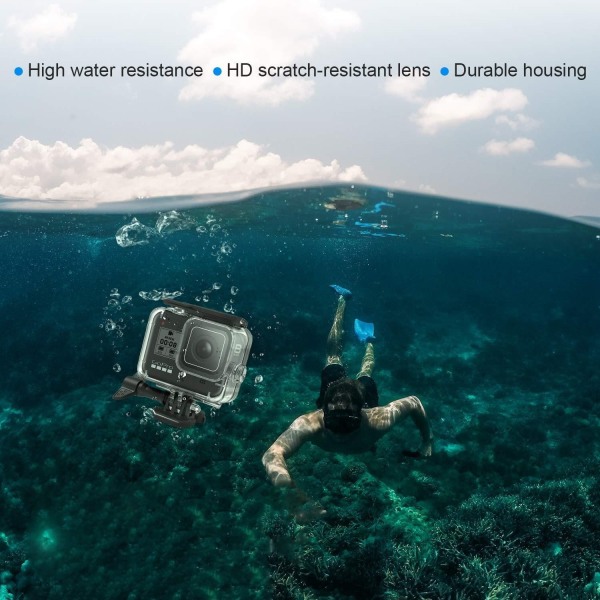 GoPro Hero 8 Svart vattentätt case - Perfet