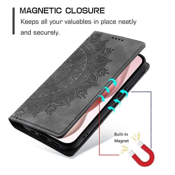 Fodral Kompatibelt med Samsung Galaxy A32 5G Läder Magnetisk Folio TPU Stötsäker Hållbart Skyddande Skal Samsung Galaxy A32 5G-Perfekt Grey