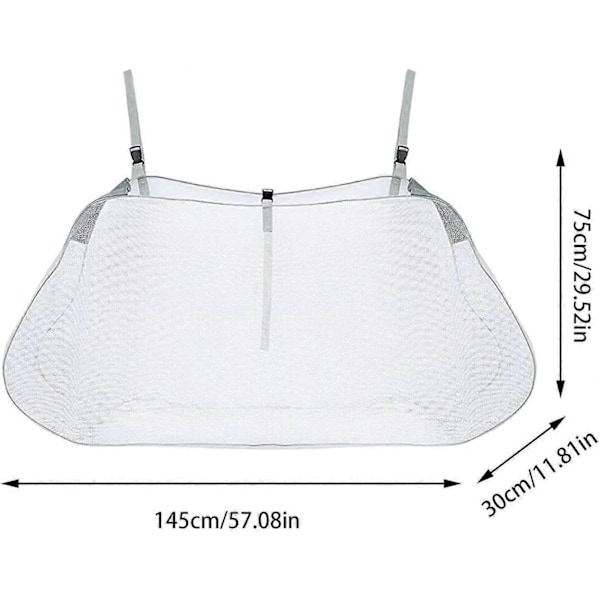 Pool Float Net Opbevaringspose, Mesh Pool legetøjspose, legetøjsopbevaring til pool, Pool Float Net Opbevaringspose med justerbare stropper, Foldbar Pool Float-Perfet Gray